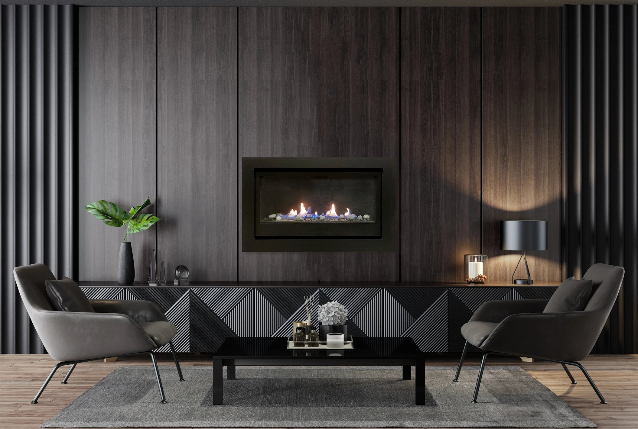 Boston-36 – Builders Linear Gas Fireplace