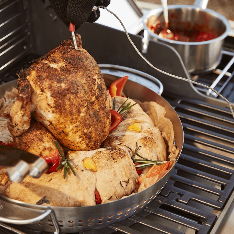 Weber Gourmet BBQ System Stainless Steel Poultry Roaster 8838