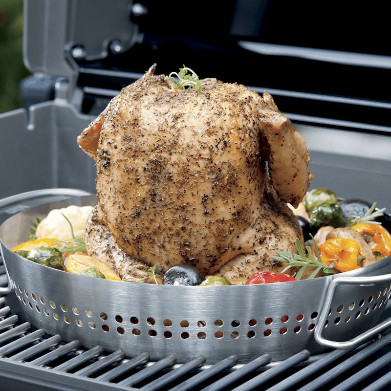 Weber Gourmet BBQ System Stainless Steel Poultry Roaster 8838