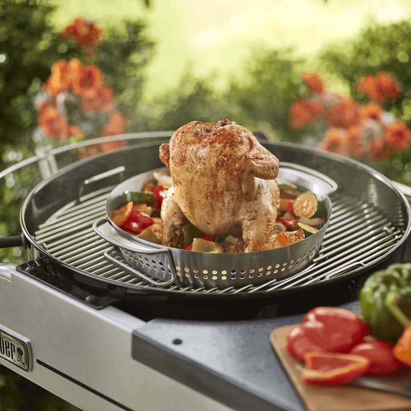 Weber Gourmet BBQ System Stainless Steel Poultry Roaster 8838