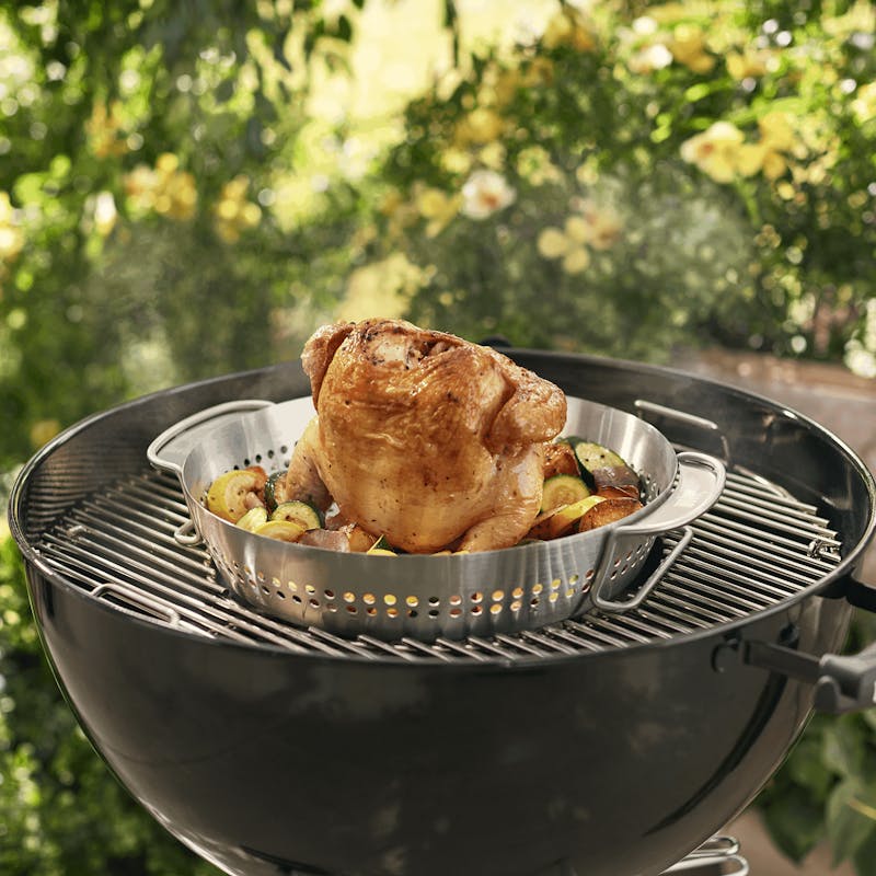 Weber Gourmet BBQ System Stainless Steel Poultry Roaster 8838