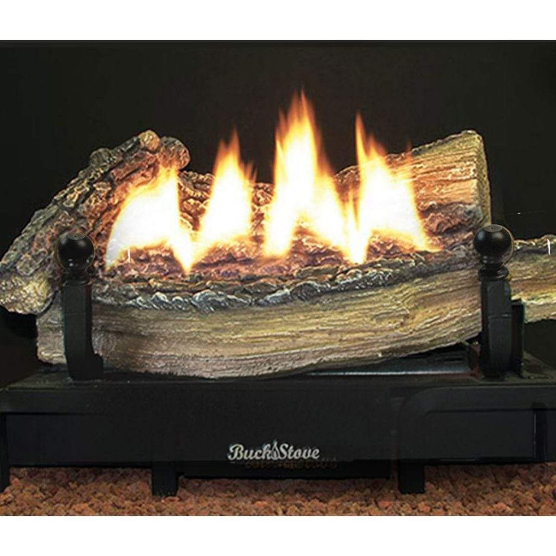 Buck Stove 18" Ceramic Series Vent-Free Log Set - Thermostatic- Shallow Depth