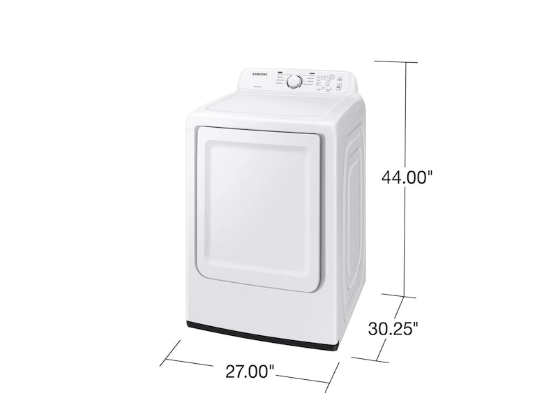 Samsung 7.2 cu. ft. Electric Dryer with Sensor Dry and 8 Drying Cycles in White