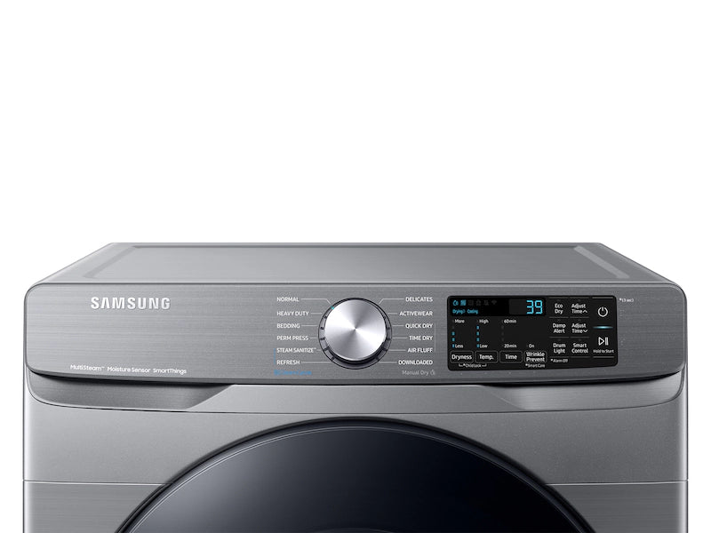 Samsung 7.5 cu. ft. Smart Electric Dryer with Steam Sanitize+ in Platinum