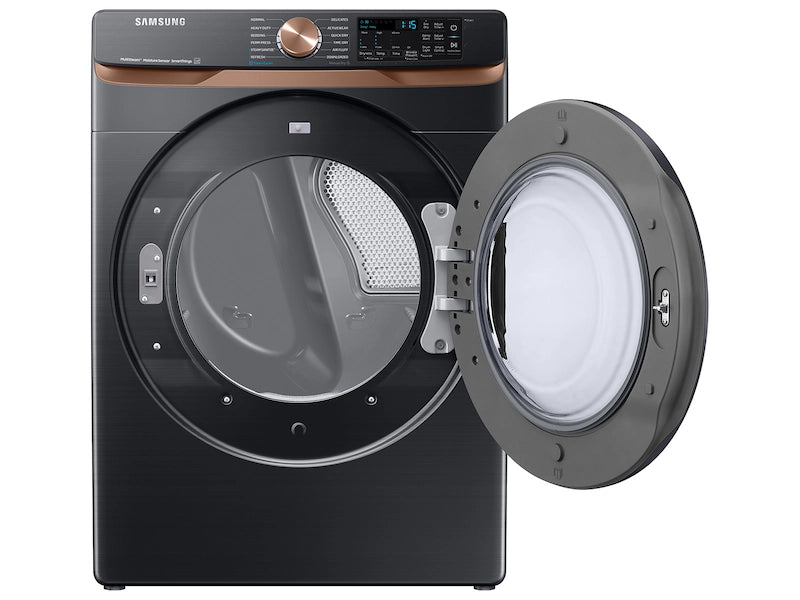 Samsung 7.5 cu. ft. Smart Electric Dryer with Steam Sanitize+ and Sensor Dry in Brushed Black