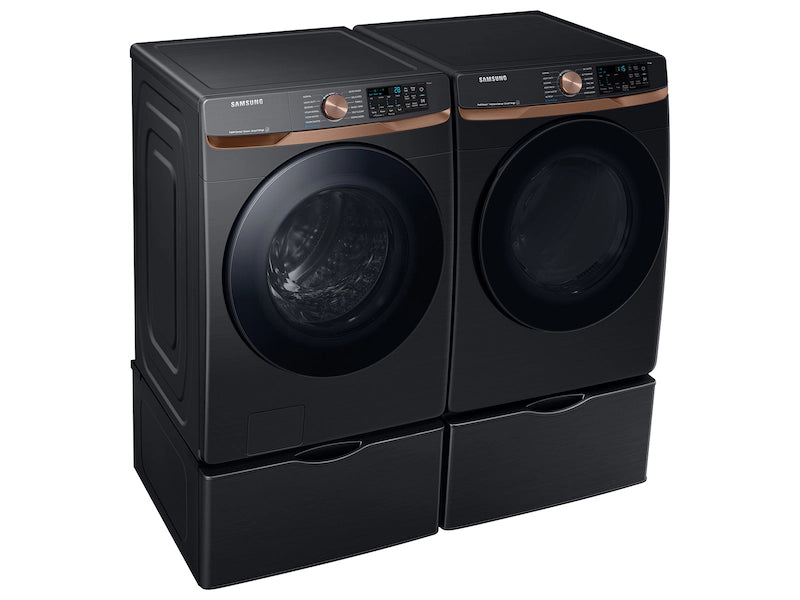 Samsung 7.5 cu. ft. Smart Electric Dryer with Steam Sanitize+ and Sensor Dry in Brushed Black