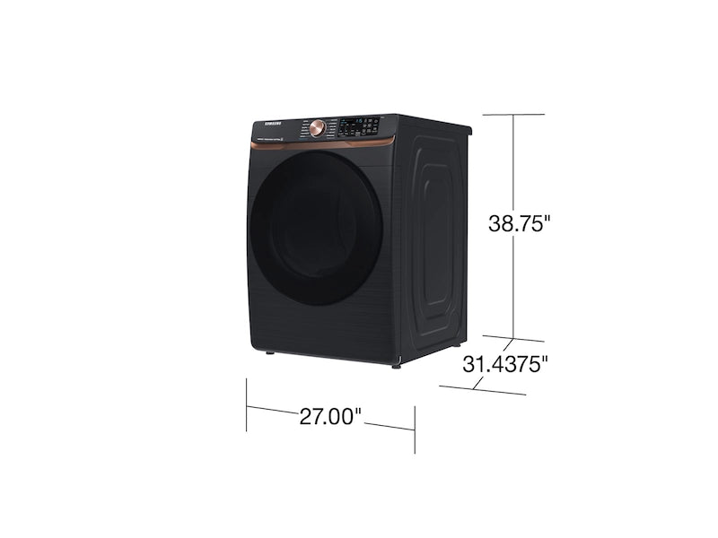 Samsung 7.5 cu. ft. Smart Electric Dryer with Steam Sanitize+ and Sensor Dry in Brushed Black