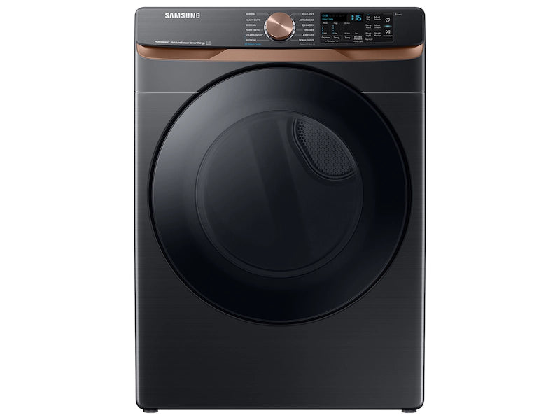 Samsung 7.5 cu. ft. Smart Gas Dryer with Steam Sanitize+ and Sensor Dry in Brushed Black