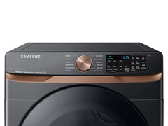 Samsung 7.5 cu. ft. Smart Gas Dryer with Steam Sanitize+ and Sensor Dry in Brushed Black