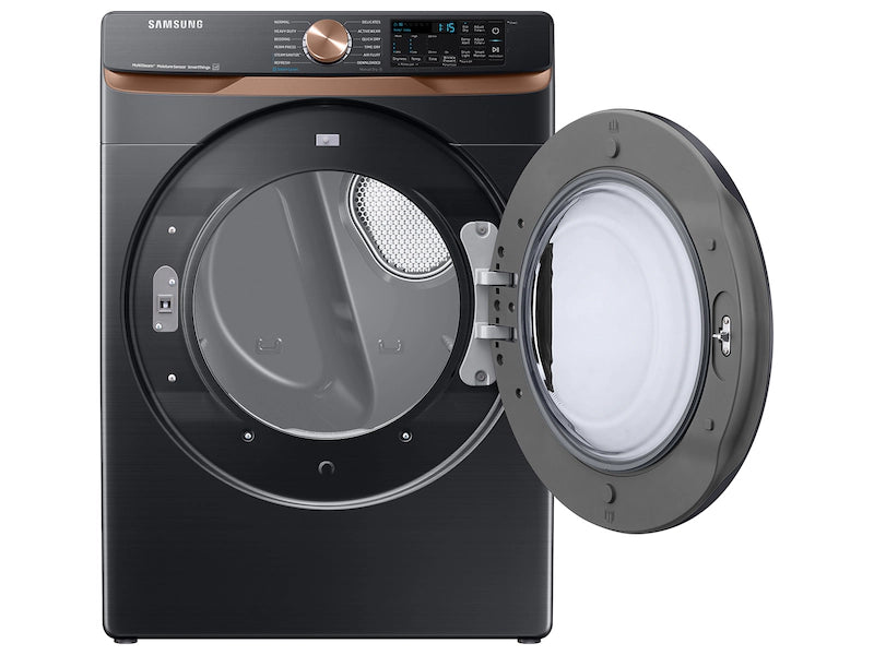 Samsung 7.5 cu. ft. Smart Gas Dryer with Steam Sanitize+ and Sensor Dry in Brushed Black