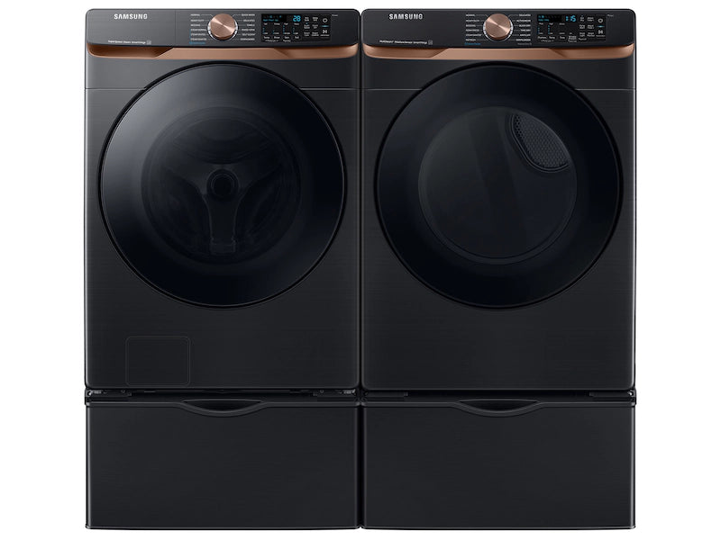 Samsung 7.5 cu. ft. Smart Gas Dryer with Steam Sanitize+ and Sensor Dry in Brushed Black