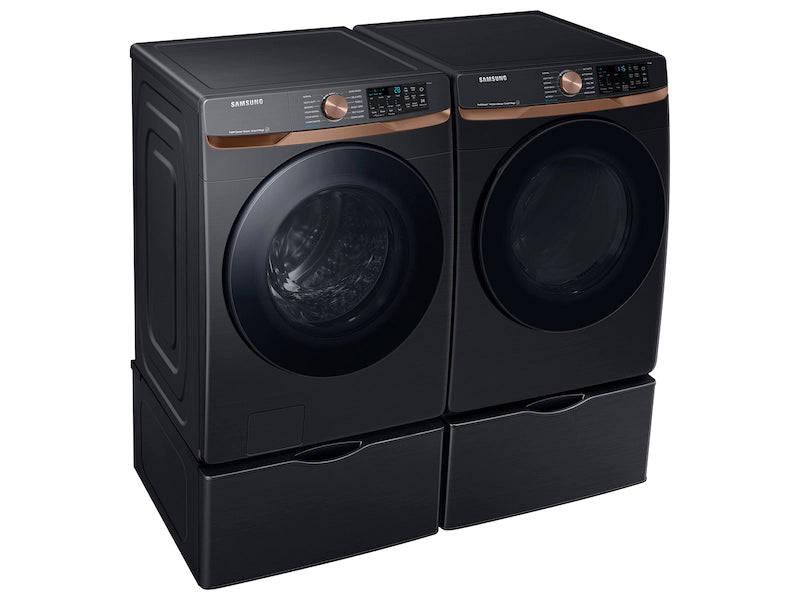 Samsung 7.5 cu. ft. Smart Gas Dryer with Steam Sanitize+ and Sensor Dry in Brushed Black