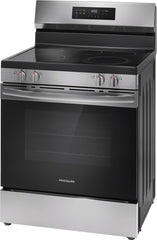 Frigidaire 30" 5.3 Cu. Ft.5 Element Freestanding Electric Range in Stainless Steel with EvenTemp and Steam Clean Stainless Steel