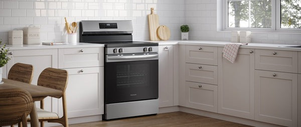 Frigidaire 30" 5.3 Cu. Ft.5 Element Freestanding Electric Range in Stainless Steel with EvenTemp and Steam Clean Stainless Steel