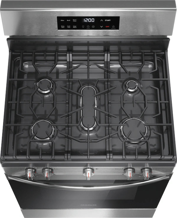 Frigidaire 30" Gas Range with Steam Clean Stainless Steel