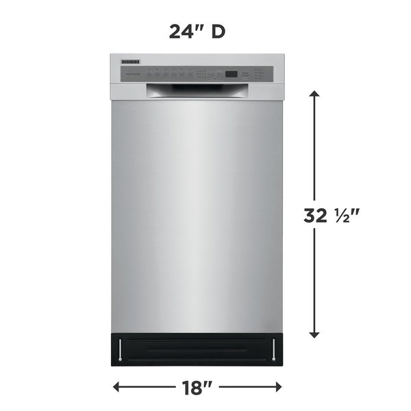 Frigidaire 18" Stainless Steel Tub Dishwasher