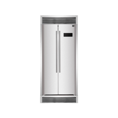 Forno Salerno 33-inch Built-in Stainless Steel Refrigerator 15.6 cu.ft. - With Decorative Grill - 37-Inch Wide