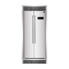 Forno Salerno 33-inch Built-in Stainless Steel Refrigerator 15.6 cu.ft. - With Decorative Grill - 37-Inch Wide