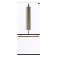Forno – Espresso Gallipoli 30-inch French Door White Refrigerator, 17.5 Cu. Ft. Capacity With Ice Maker