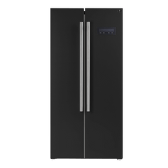 Forno Salerno Espresso 33-inch Side-by-side 15.6 Cu.ft. Black Refrigerator