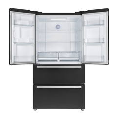 Forno Espresso Moena 36-inch French Door Refrigerator In Black, 19.2 Cu.ft