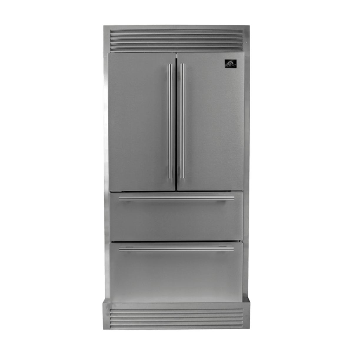 Forno Moena 36″ French Door 19.2 Cu.ft. Stainless Steel Refrigerator With Grill Trim