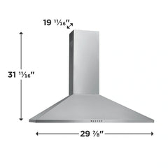 Frigidaire 30" Stainless Canopy Wall-Mounted Hood