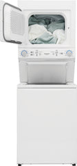 Frigidaire Electric Long Vent Stacked Laundry Center - 3.9 Cu. Ft Washer and 5.5 Cu. Ft. Dryer