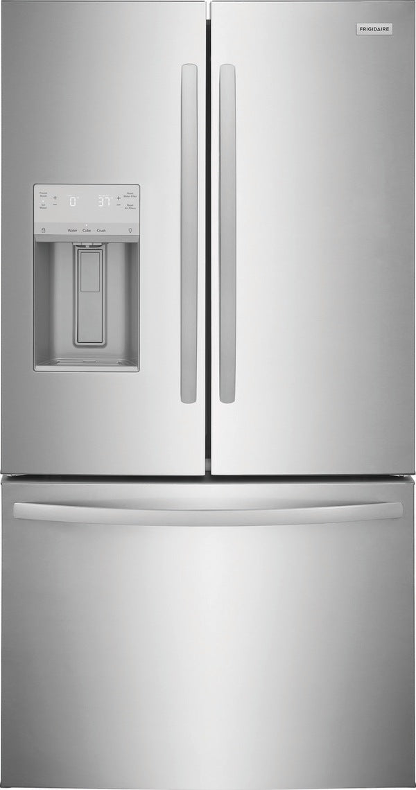 Frigidaire 27.8 Cu. Ft. 36 Inch French Door Refrigerator w/Water dispenser Energy Star Certified: Stainless Steel