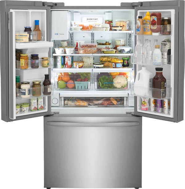 Frigidaire 27.8 Cu. Ft. 36 Inch French Door Refrigerator w/Water dispenser Energy Star Certified: Stainless Steel