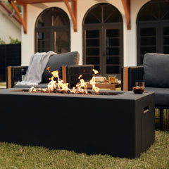 Blaze 60-Inch Rectangle Fire Table Phantom Finish