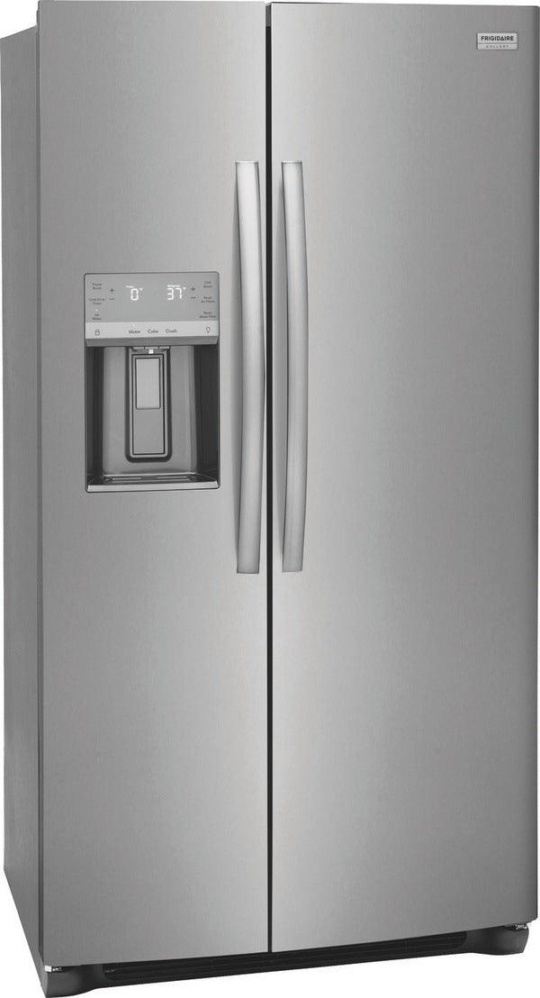 Frigidaire 25.6 Cu. Ft. -GALLERY  36" 25.6 Cu. Ft. Standard Depth Side by Side Refrigerator in Smudge- Proof Stainless Steel