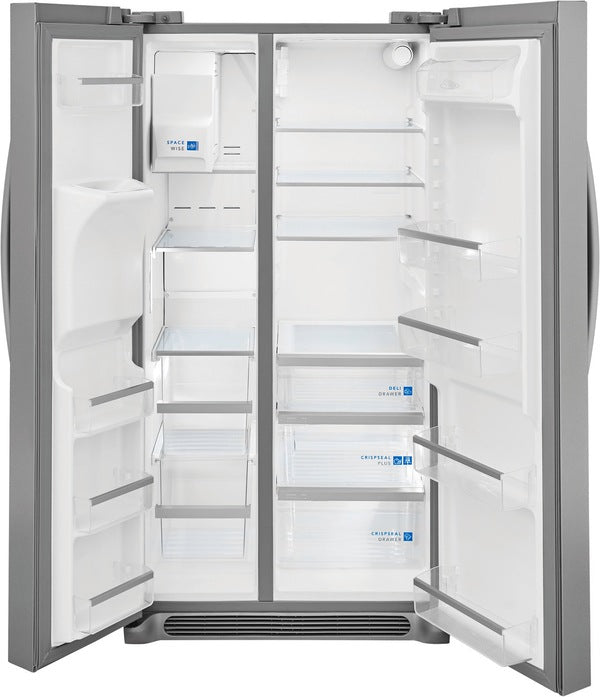 Frigidaire 25.6 Cu. Ft. -GALLERY  36" 25.6 Cu. Ft. Standard Depth Side by Side Refrigerator in Smudge- Proof Stainless Steel