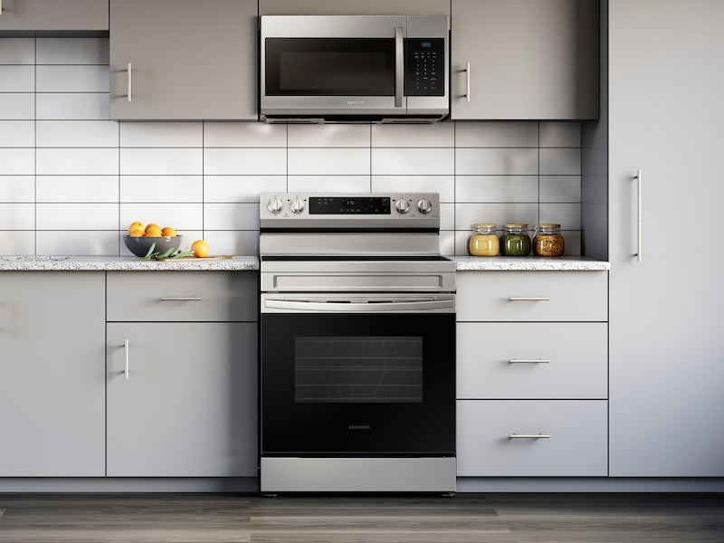 Samsung 6.3 cu. ft. Smart Freestanding Electric Range with Steam Clean in Stainless Steel