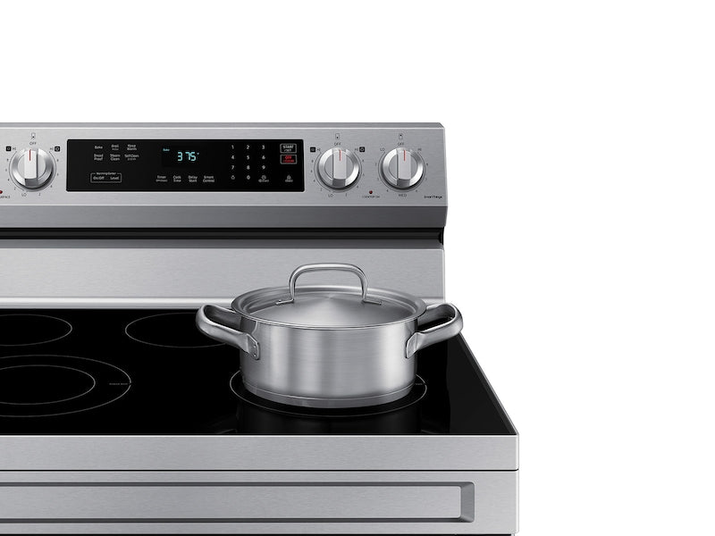 Samsung 6.3 cu. ft. Smart Freestanding Electric Range with Rapid Boil™ & Self Clean in Stainless Steel