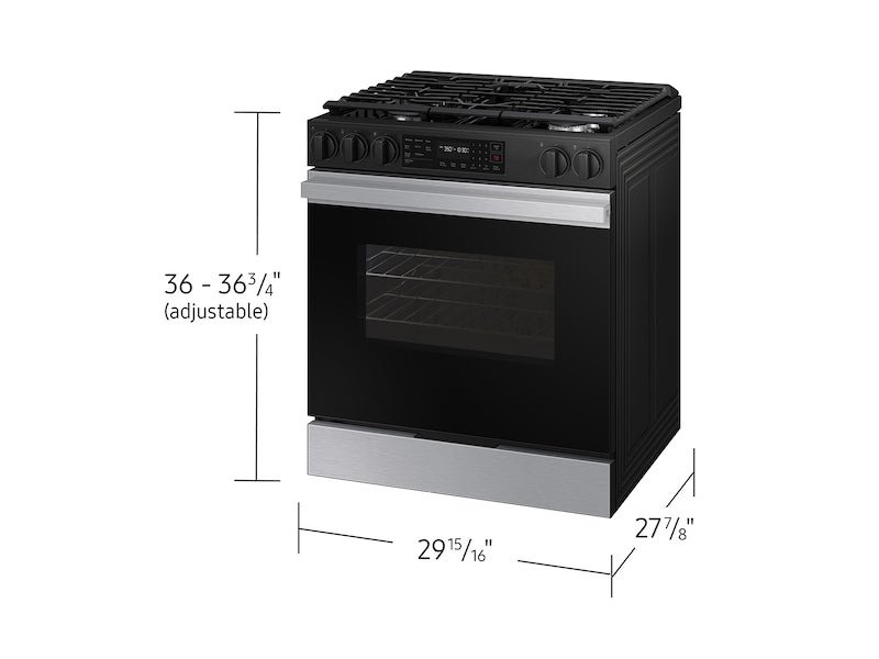 Bespoke 6.0 cu. ft. Smart Slide-In Gas Range with Precision Knobs in Stainless Steel