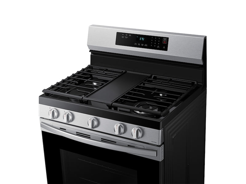 Samsung 6.0 cu. ft. Smart Freestanding Gas Range with 18K BTU Dual Power Burner & Self Clean in Stainless Steel