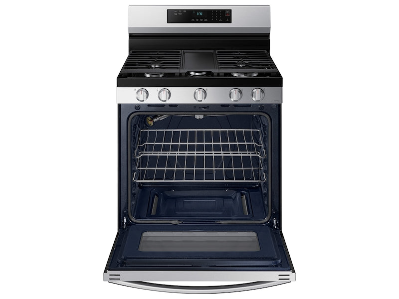 Samsung 6.0 cu. ft. Smart Freestanding Gas Range with 18K BTU Dual Power Burner & Self Clean in Stainless Steel