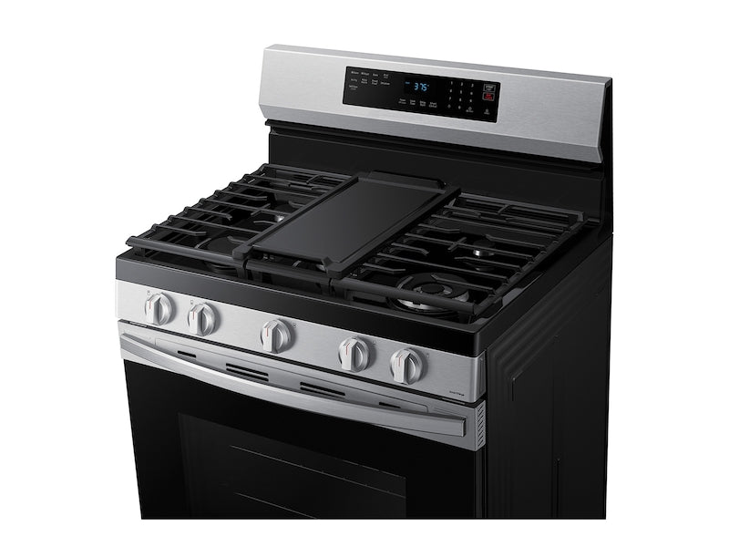 Samsung 6.0 cu. ft. Smart Freestanding Gas Range with No-Preheat Air Fry & Convection in Stainless Steel