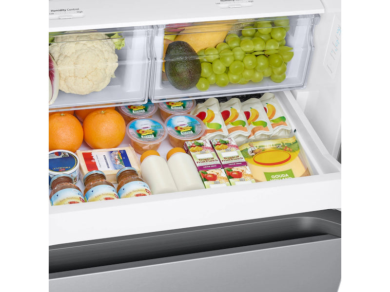 22 cu. ft. Smart 3-Door French Door Refrigerator with External Water Dispenser in Fingerprint Resistant Stainless Steel