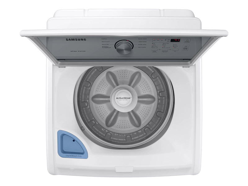 Samsung 4.4 cu. ft. Top Load Washer with ActiveWave™ Agitator and Soft-Close Lid in White