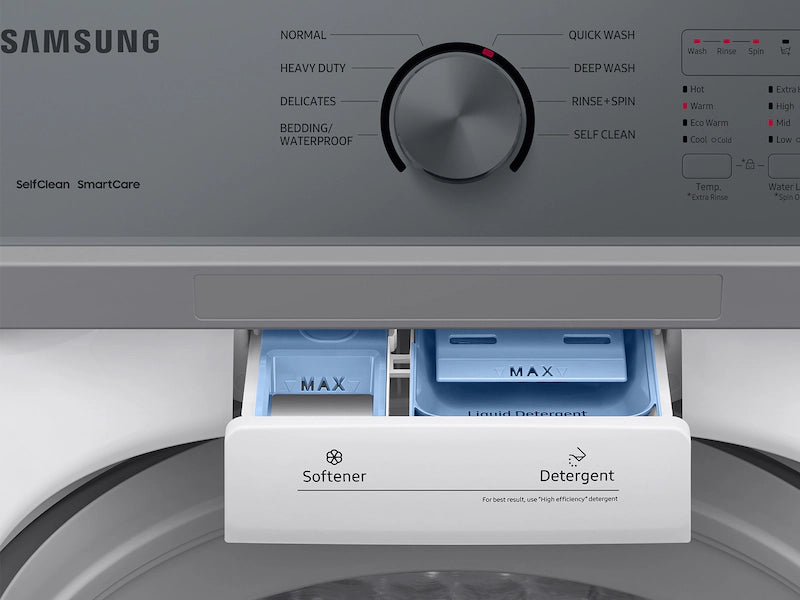 Samsung 4.4 cu. ft. Top Load Washer with ActiveWave™ Agitator and Soft-Close Lid in White