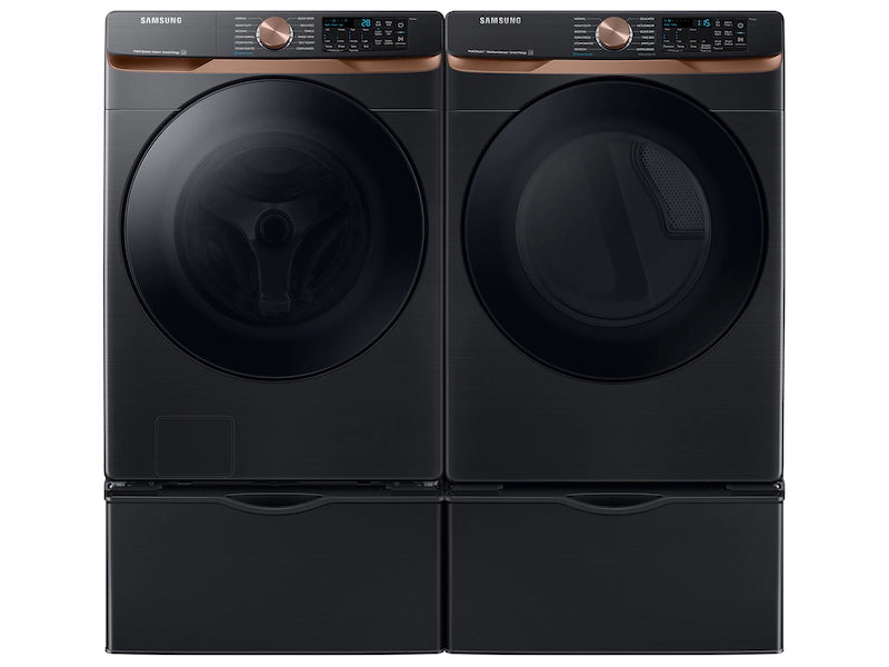 Samsung 5.0 cu. ft. Extra Large Capacity Smart Front Load Washer with Super Speed Wash and Steam in Brushed Black