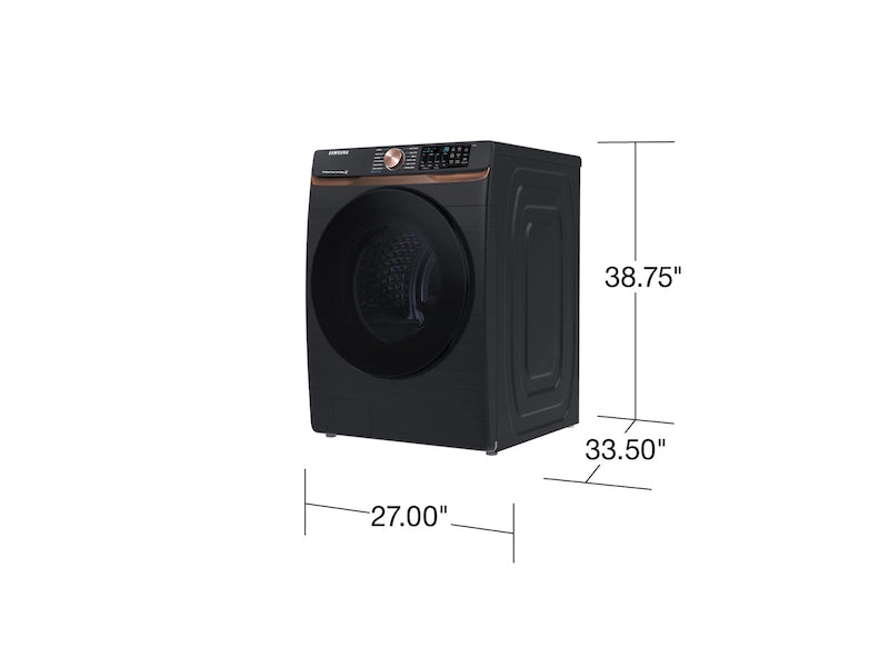 Samsung 5.0 cu. ft. Extra Large Capacity Smart Front Load Washer with Super Speed Wash and Steam in Brushed Black