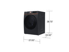 Samsung 5.0 cu. ft. Extra Large Capacity Smart Front Load Washer with Super Speed Wash and Steam in Brushed Black