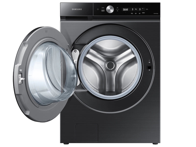 Samsung Bespoke 5.3 cu. ft. Ultra Capacity Front Load Washer with Super Speed Wash and AI Smart Dial in Brushed Black