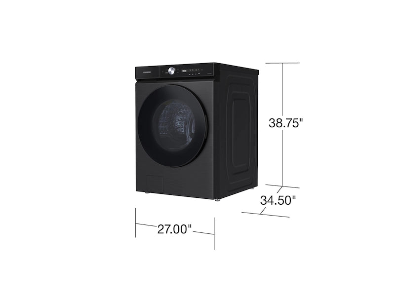 Samsung Bespoke 5.3 cu. ft. Ultra Capacity Front Load Washer with Super Speed Wash and AI Smart Dial in Brushed Black