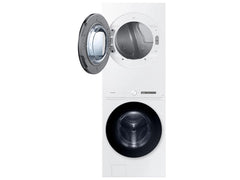 Bespoke 4.6 cu. ft. AI Laundry Hub™ Large Capacity Single Unit Washer with Steam Wash and 7.6 cu. ft. Electric Dryer in White