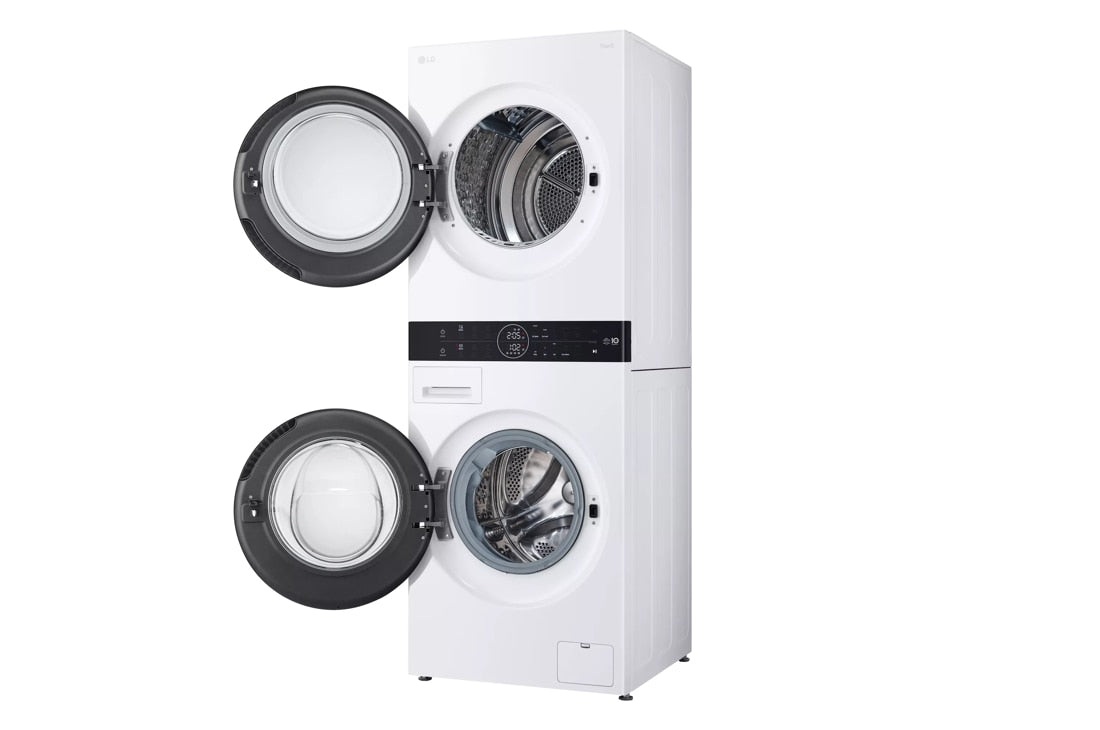 LG Compact Single Unit WashTower with Center Control 2.4 cu.ft. Front Load Washer and 4.2 cu.ft. Electric Ventless HeatPump Dryer