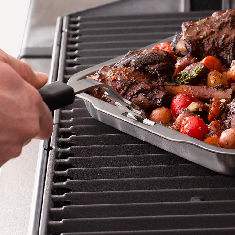 Broil King Stainless Steel Roasting and Drip Pan for the Rib Rack 63106